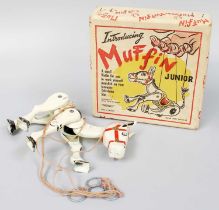 Muffin Junior, a Moko jointed metal hand puppet, Muffin the Mule (in original box)