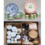 Assorted 19th Century and Later Ceramics, including Minton's silver mounted coffee cans and saucers,