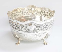 A George V Silver Bowl, by Charles Westwood and Sons, Birmingham, 1910, tapering cylindrical and