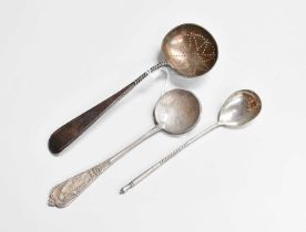 Three Russian Silver Spoons, two with twisted handle, 3oz 10dwt, 106gr