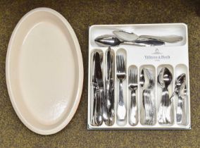 A Villeroy & Boch Stainless Steel Table Service, Lancelot pattern, for eight settings, in original