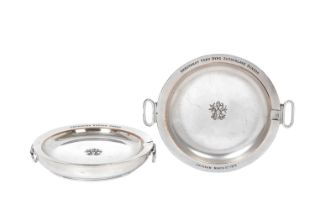 A Pair of Victorian Silver Plate Dish Warmers, by Creswick and Co., Sheffield, Dated 1873, each