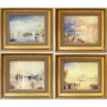 After William Turner (1775-1851): four limited edition Bavarian porcelain plaques, all extensive