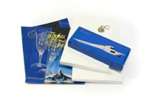 Concorde Memorabilia, two different presentation packs in folders, two Flights of Fantasy magazines,