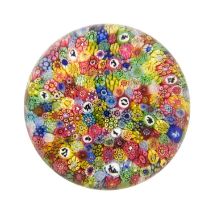 A Baccarat Zodiac Millefiori Paperweight, dated 1971, the closely packed canes including various