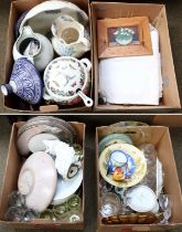 Ceramics and Other Items, including Portmeiron soup tureen, Botanic Garden pattern, blue painted