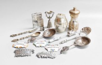 A Collection of Assorted Silver and Other Items, including a small wager-cup; an Austrian silver