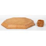 Workshop of Robert Mouseman Thompson (Kilburn): An English Oak Bread Board, of octagonal form,