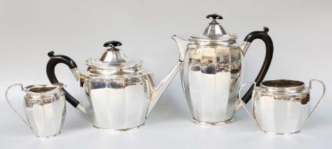 A Four-Piece George V Silver Tea-Service, by J. B. Chatterley and Sons Ltd., Birmingham, 1920 and