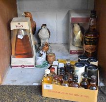 Tomatin 10 year old 1980s bottling miniatures including Balvenie, Springbank. White Horse Lagavulin,
