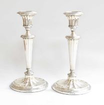 A Pair of Elizabeth II Silver Candlesticks, by William Walter Antiques Ltd., Birmingham, 1961,