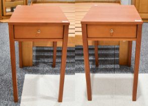 A Pair of 20th Century Italian Bedside Tables, bearing label for Porada, each 38.5cm by 50.5cm by