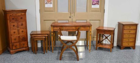 Various 20th Century Cherry Wood Furniture, comprising: A Dressing Table, 106cm by 51cm by 77cm, A