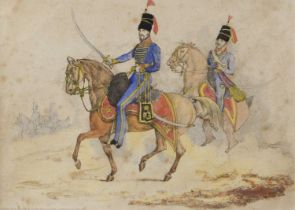 After Henry Alken (1785-1851) Soldiers going into battle Colour reproduction, together with a number