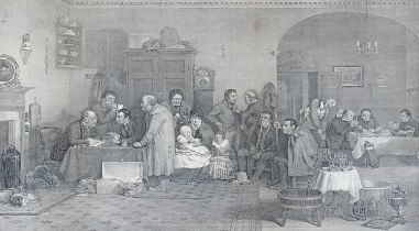 After David Wilkie "The Rent Day" Print; together with G.D.Armour, "The Striup Cup", signed,