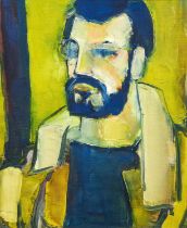 Andre Bergeron (b.1937) Canadian Self portrait? Signed and inscribed verso, oil on canvas, 53cm by