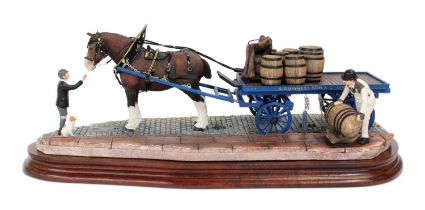 Border Fine Arts 'Guinness Dray', model No. B0838 by Ray Ayres, limited edition 135/1250, on wood