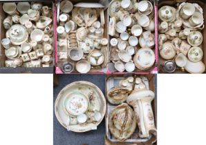 Crown Devon Blush Ivory; a large and impressive collection of various pieces, including jugs,