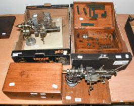 A German Watchmaker's Lathe by G. Boley, together with Another Lathe stamped "Lorch Schmidt &