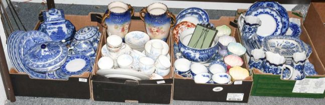 A Quantity of Decorative Household Ceramics, including: Cauldon, Rigtons, Maling, and other blue and