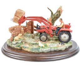 Country Artists 'Hay for the Day' by Keith Sherwin, limited edition 346/650, on wood base, with