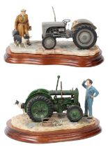 Border Fine Arts 'An Early Start' (Massey Ferguson Tractor), model No. JH91 and 'Won't Start' (