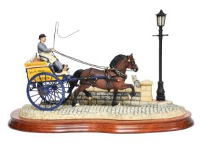 Border Fine Arts 'Delivered Warm' (Horse-drawn Baker's Van), model No. B0040 by Ray Ayres, limited