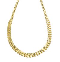 A 9 Carat Gold Fringe Necklace, formed of textured and plain polished links, length 44cm Gross