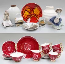 20th Century Ceramics, comprising: three pieces of Royal Copenhagen, a Bing & Grondhal vase, two