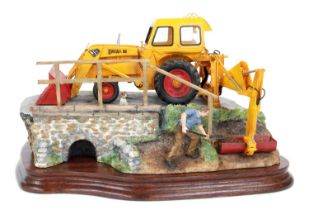 Border Fine Arts 'Clearing the Culvert' (JCB Loadall), model No. B1164 by Ray Ayres, limited edition