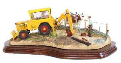 Border Fine Arts 'Laying the Clays' (Farmer Laying Land Drains, Ayrshire Cows), model No. B0535 by