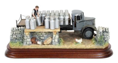 Border Fine Arts 'Morning Collection' (Milk Lorry), model No. B0956 by Ray Ayres, limited edition