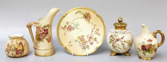 Five Pieces of Royal Worcester Blush Ivory (one tray)