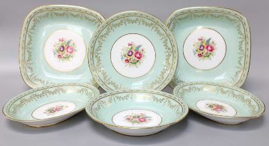 A Royal Worcester Floral Part Dessert Service, ''specially made for Aspreys'' painted by L Marie,