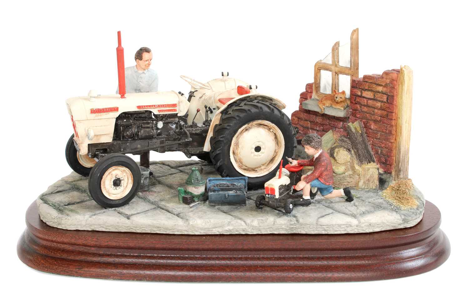 Border Fine Arts 'Like Father, Like Son', model No. B0859 by Ray Ayres, on wood base, with box and