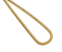 A 9 Carat Gold Fancy Link Necklace, length 42.5cm Gross weight 11.7 grams.