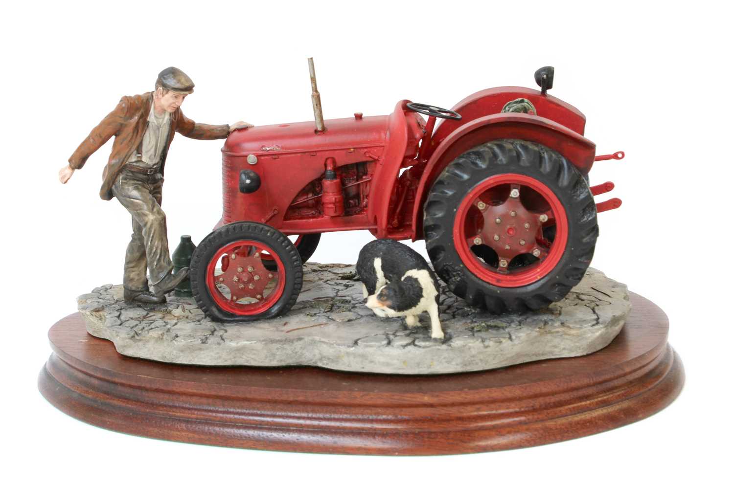 Border Fine Arts 'Kick Start' (David Brow Cropmaster Tractor, Farmer and Collie), model No. B0541 by