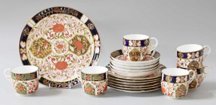 Royal Crown Derby Imari Teawares, pattern 198 (one tray) Side plates - 18cm diameter Bread and