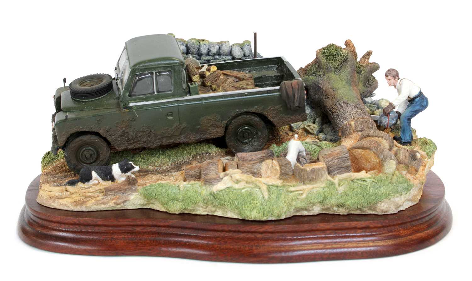 Border Fine Arts 'Clearing the Way' (2006 Land Rover), model No. B0945 by Ray Ayres, limited edition