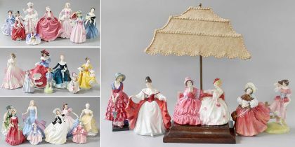 A Collection of Twenty-Eight Royal Doulton and Coalport Ladies, including, Priscilla, HN1340,