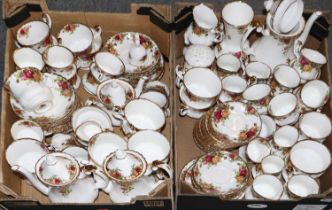 A Large Quantity of Royal Albert Old Country Roses Teawares (two boxes)