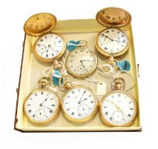 Six Gold Plated Pocket Watches