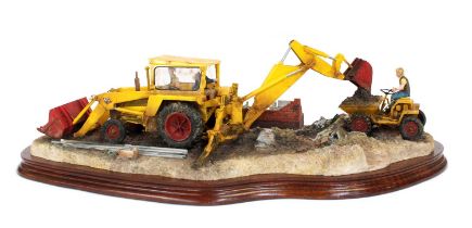 Border Fine Arts 'Building Britain' (JCB), model No. B0737 by Ray Ayres, limited edition 448/950, on