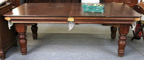 An Early 20th Century Mahogany Framed Snooker Dining Table, 206cm by 114cm by 75cm In overall good