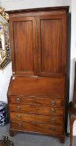 A Regency Mahogany Bureau Bookcase, 90cm by 50cm by 203cm