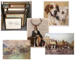 A Collection of Prints and Pictures, largely of hunting and racing interest, to include works