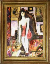 Pamela Jocelynne Precious (20th Century) ''Girl in Pink'' Signed, mixed media, together with a