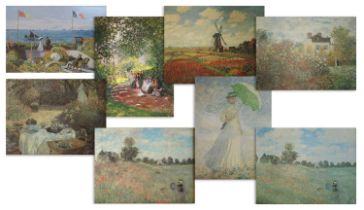 A Group of Decorative Modern Reproductions After Claude Monet (1814-1926), to include "Fields of