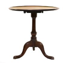 A George III Mahogany Dish Top Tripod Table, 68cm by 69cm