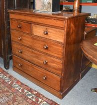 A Victorian Mahogany Straight Front Chest of Drawers, 112cm by 56cm by 109cm